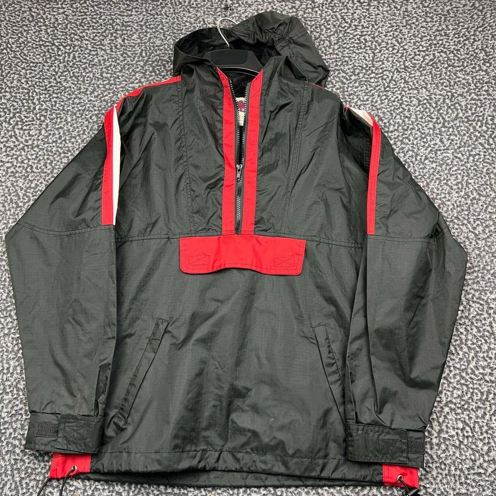 Vintage Highway Original Style Windbreaker Jacket Men Small Black Long Sleeve S